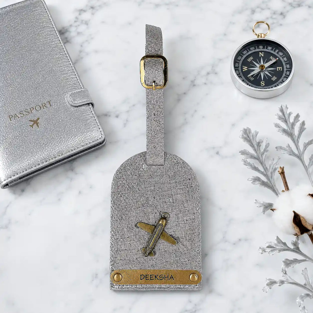 Silver Star Luxe Luggage Tag