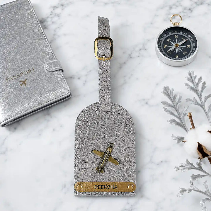 Silver Star Luxe Luggage Tag