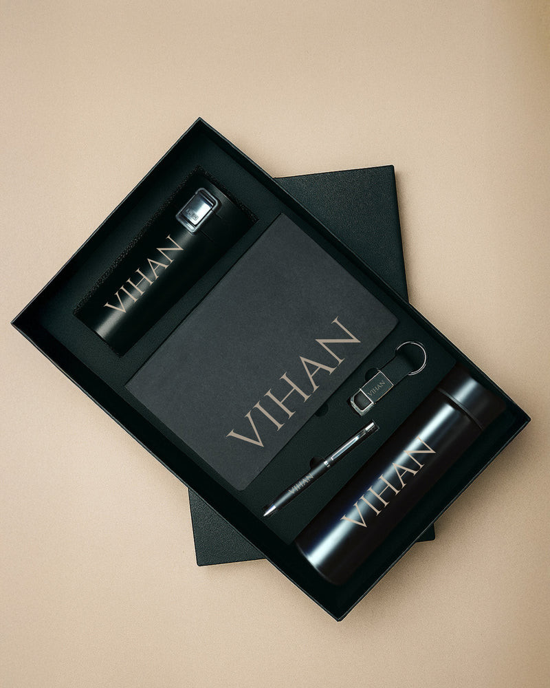 The Signature Black Edition – 5-in-1 Personalized Gift Set