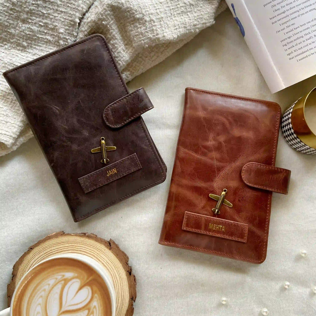 Vintage genuine leather couple travel organiser from TPC Gifts