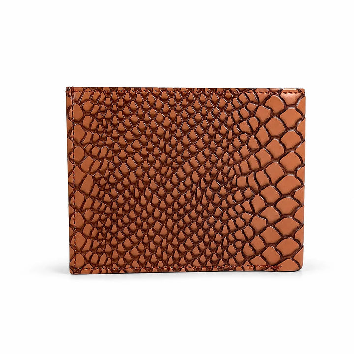 Personalized Men’s Textured Tan Brown Wallet with Free Charm