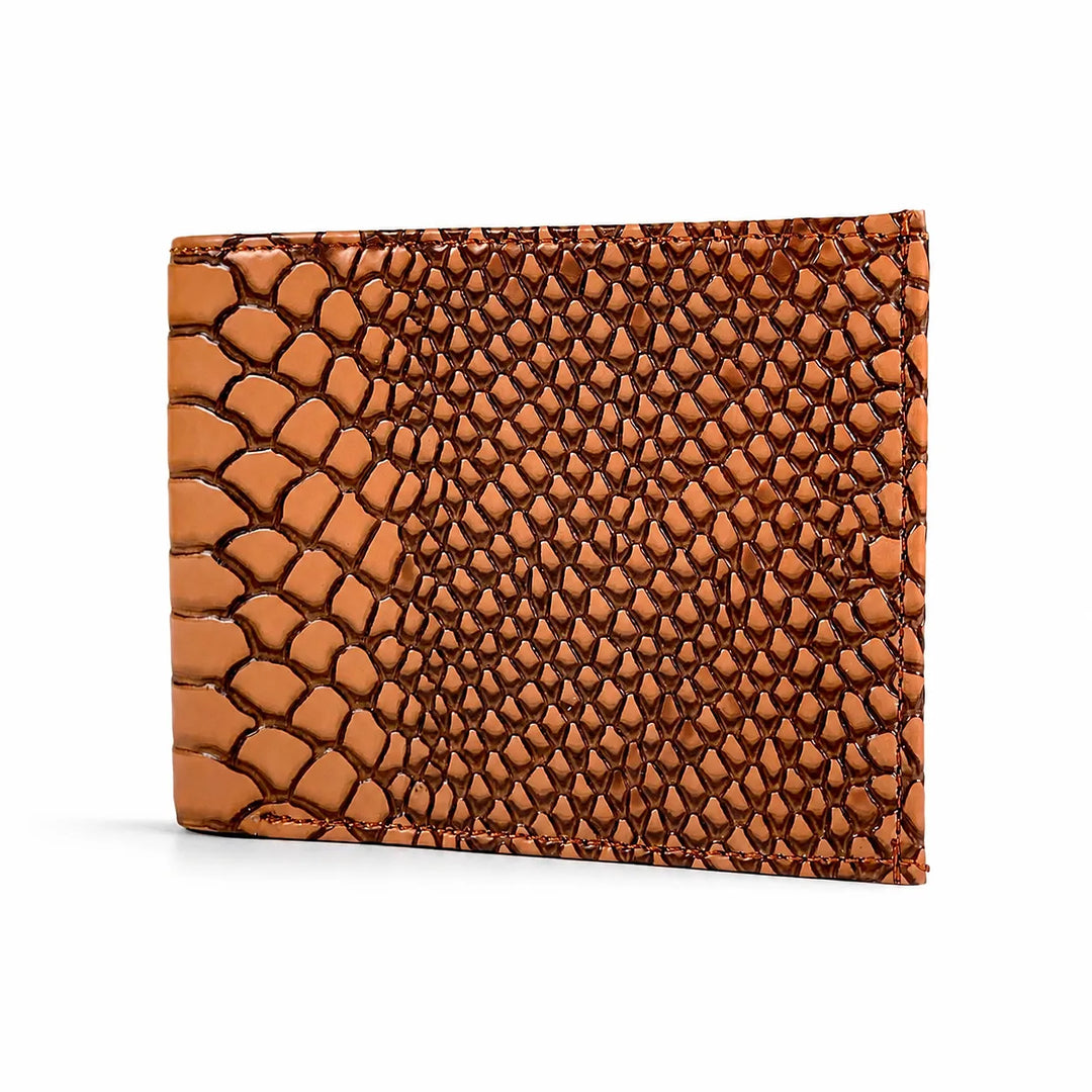 Personalized Men’s Textured Tan Brown Wallet with Free Charm