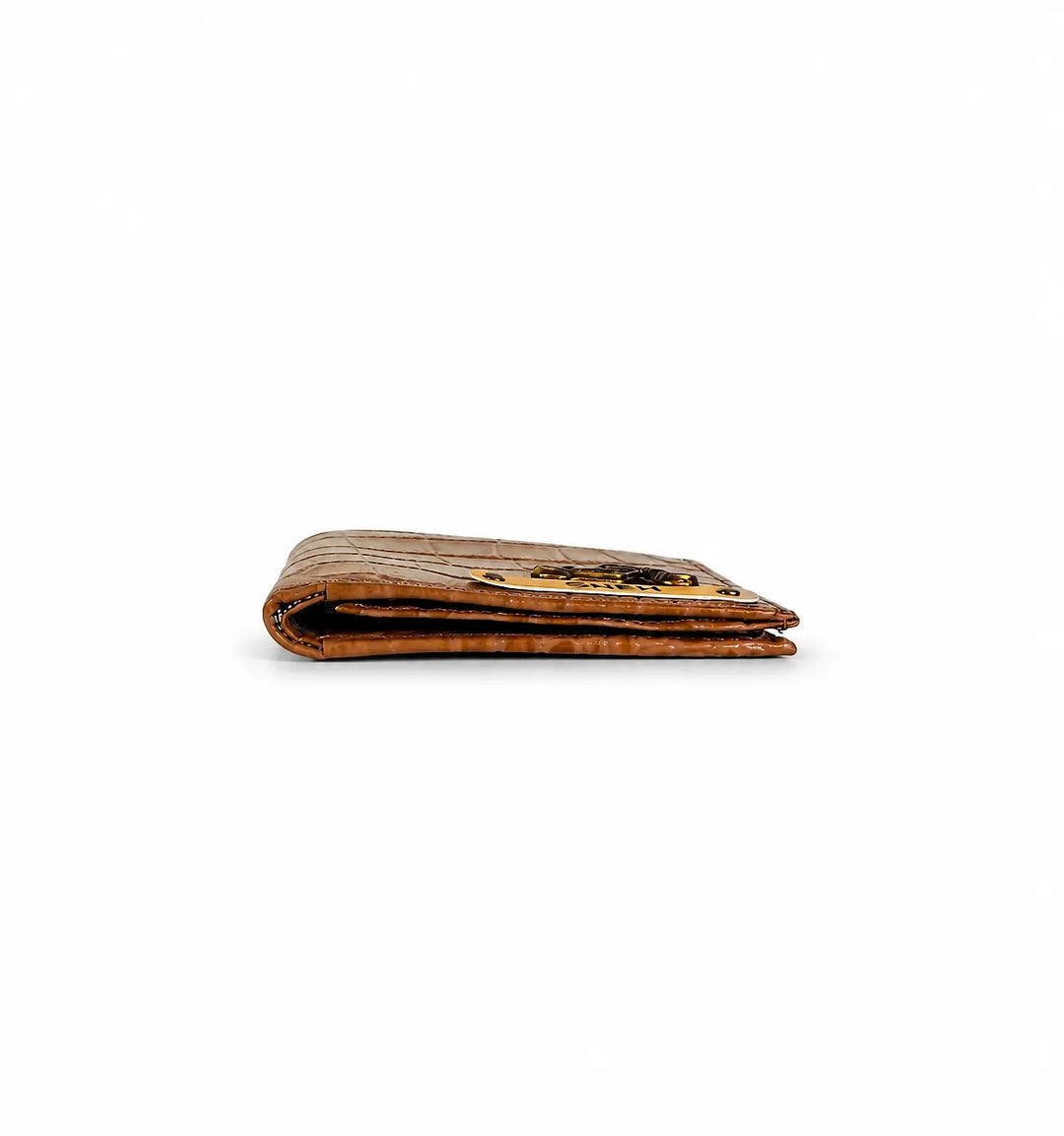 Personalized Light Brown Gator Texture Leather Men&