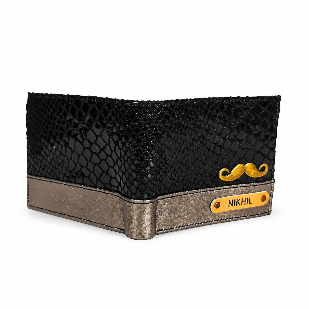Personalized Black Bollywood Geniune Leather Mens Wallet