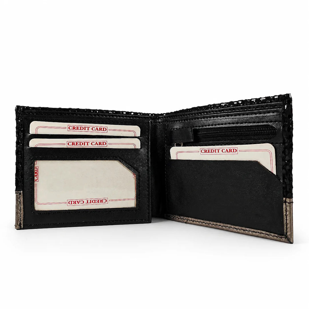 Personalized Black Bollywood Geniune Leather Mens Wallet