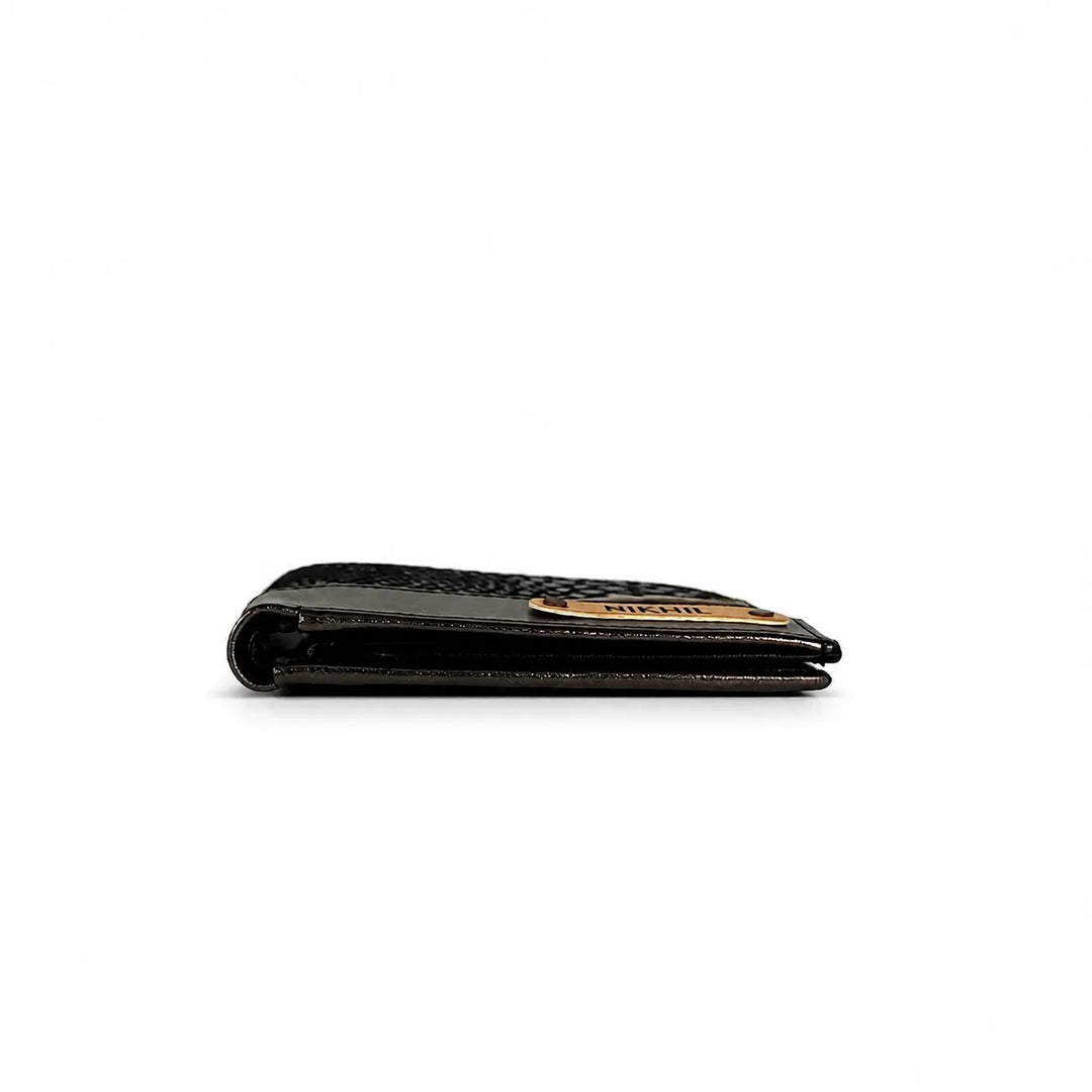 Personalized Black Bollywood Geniune Leather Mens Wallet