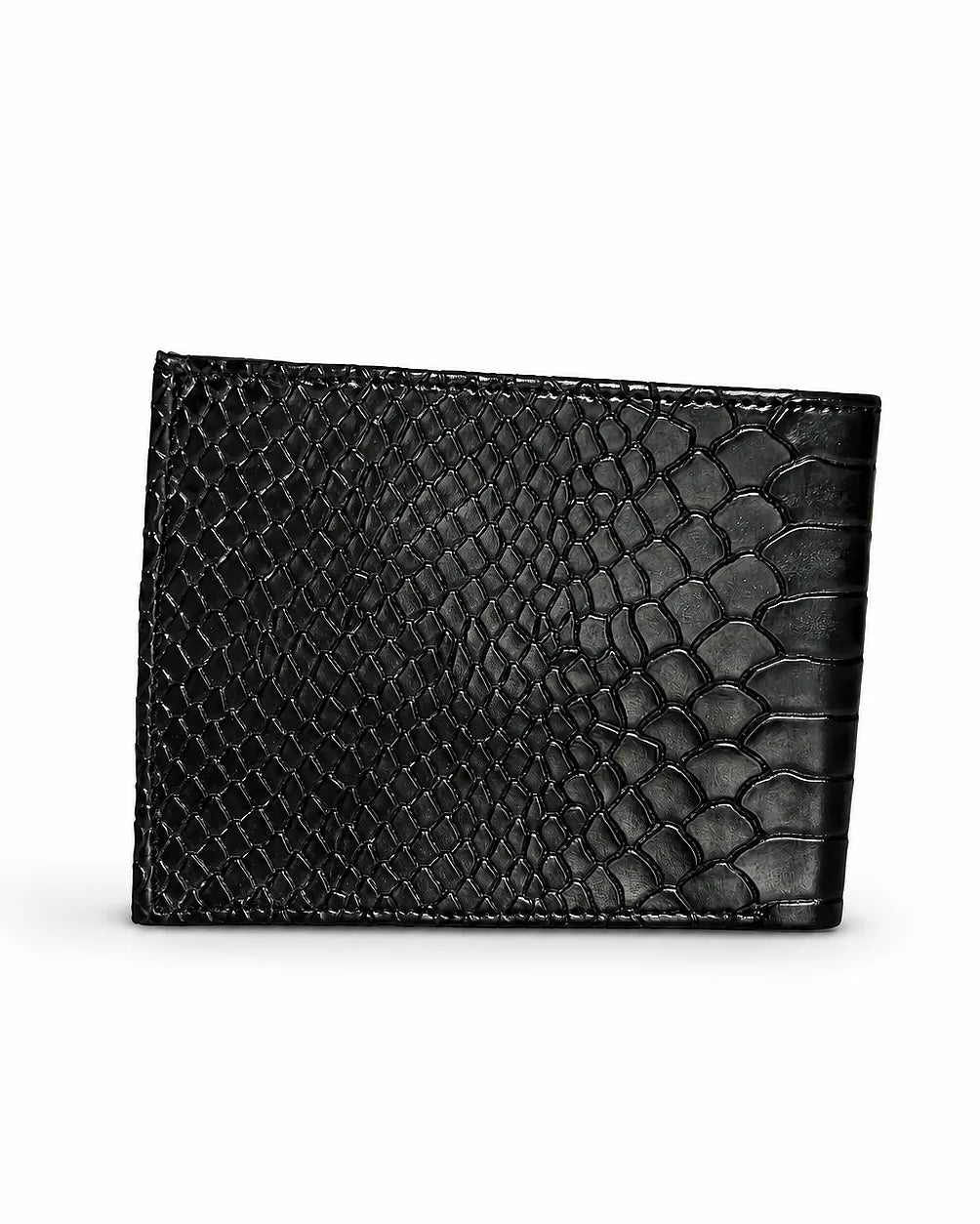 Personalized Men’s Textured Black Wallet with Free Charm