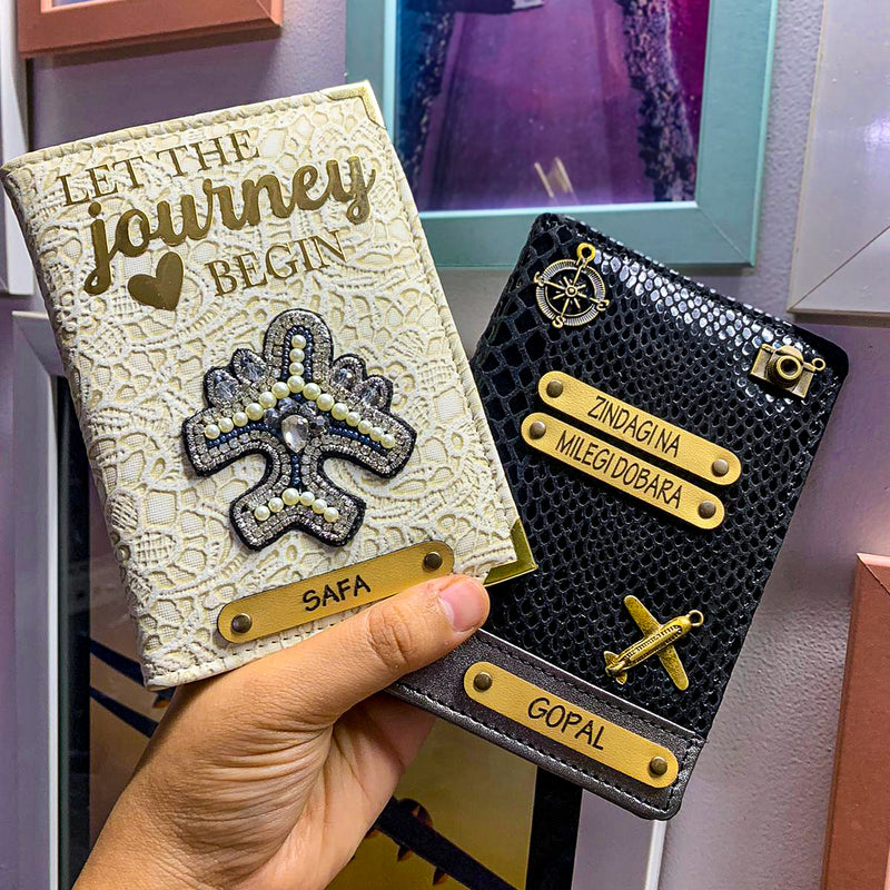 Couple Premium Passport Cover - Monochrome