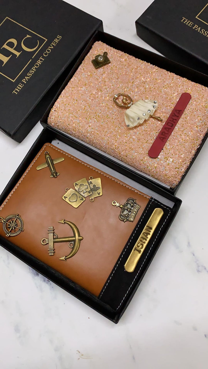 Personalised Couple Passport Cover