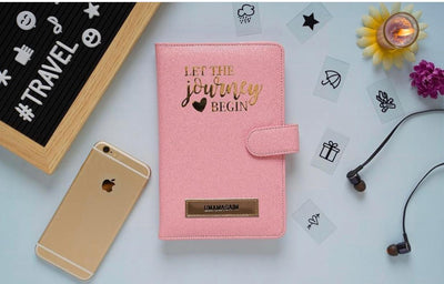 Customized Pastel Pink Travel Organiser