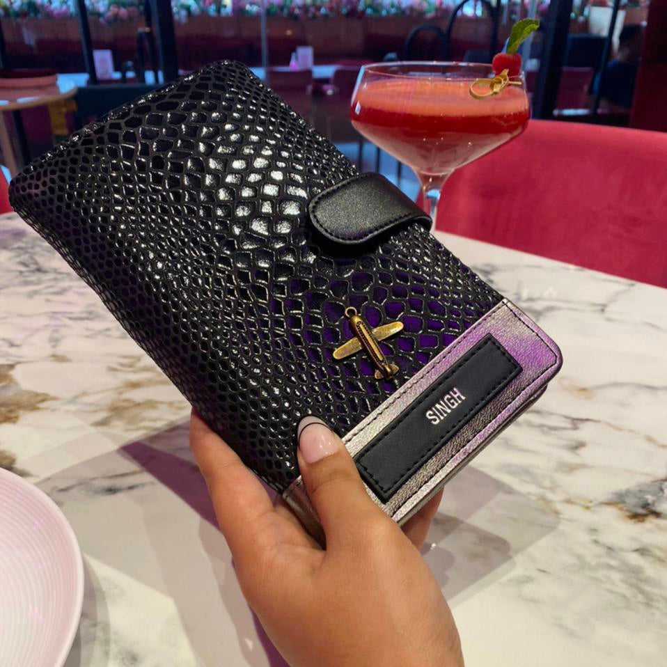 Black Travel Wallet by TPC Gifts