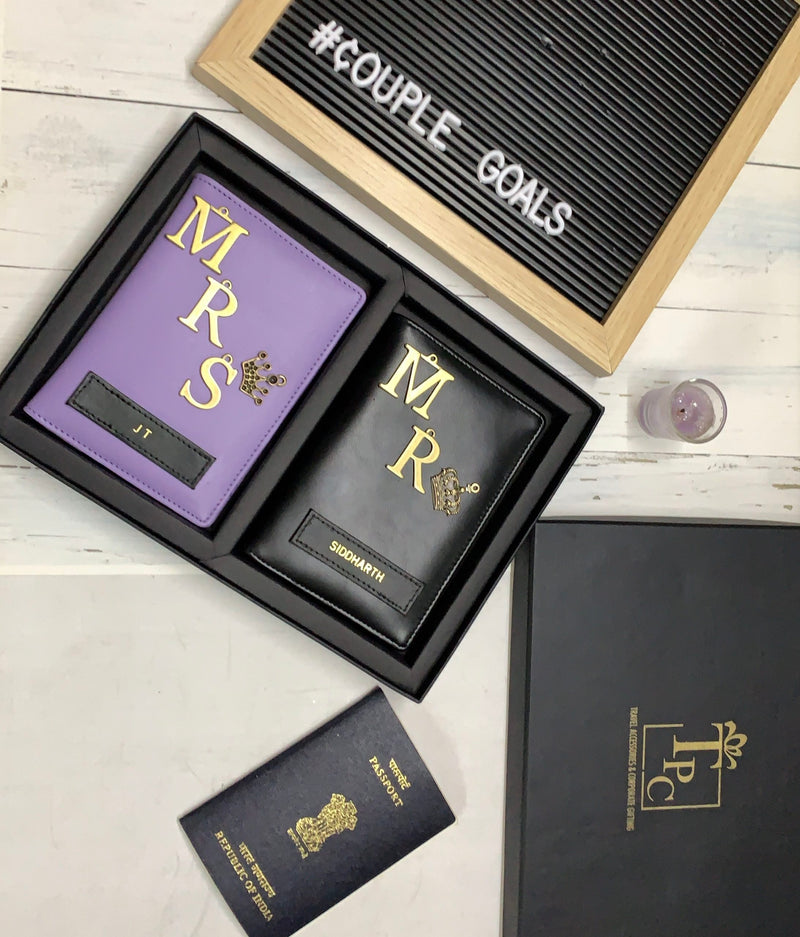 Personalised Couple Passport Cover