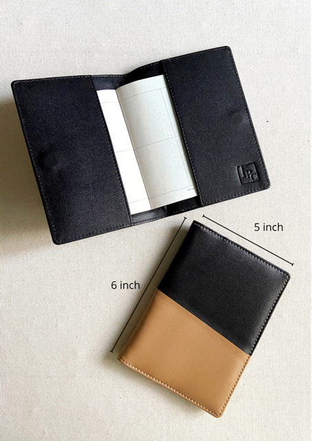 Personalised Couple Dual Tone Peach , Grey &amp; Dark Blue Passport Cover