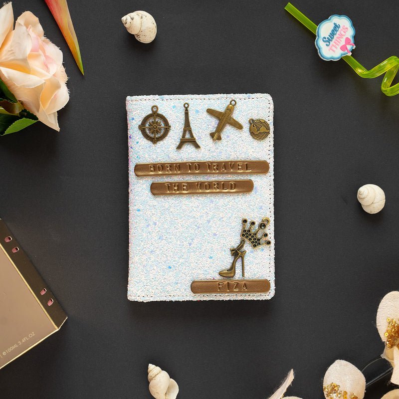 Personalised Light Blue Passport Cover