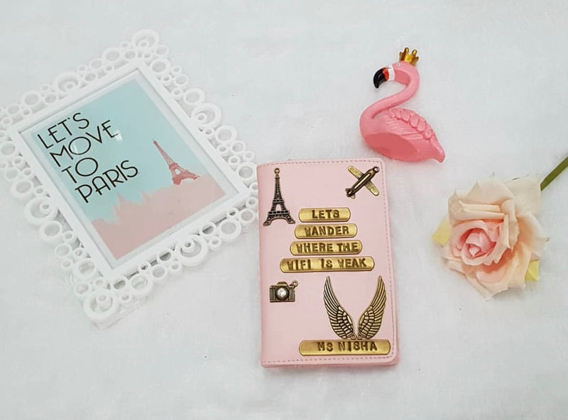 Personalised Pastel Pink Passport Cover