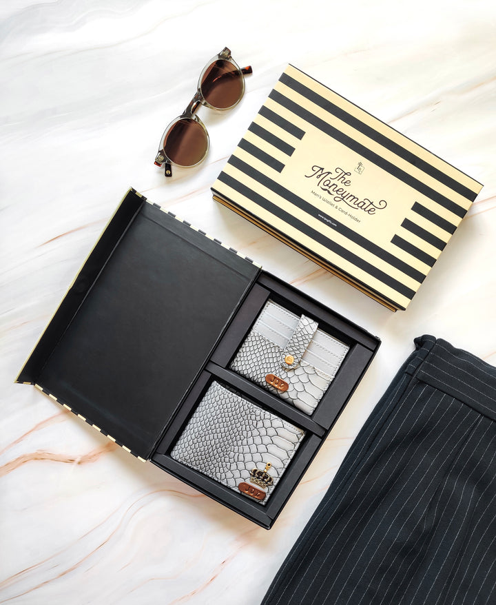 Personalized Men’s Textured Wallet &amp; Card Holder with Free Charm by TPC Gifts