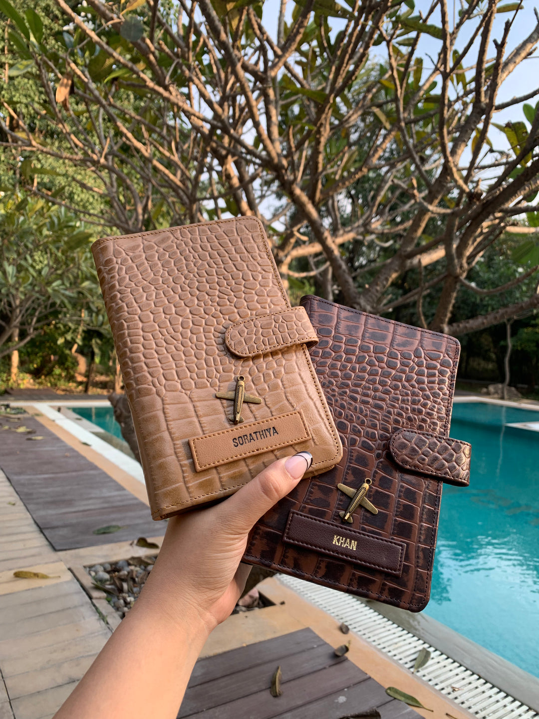 Couple Genuine Leather Travel Organizer