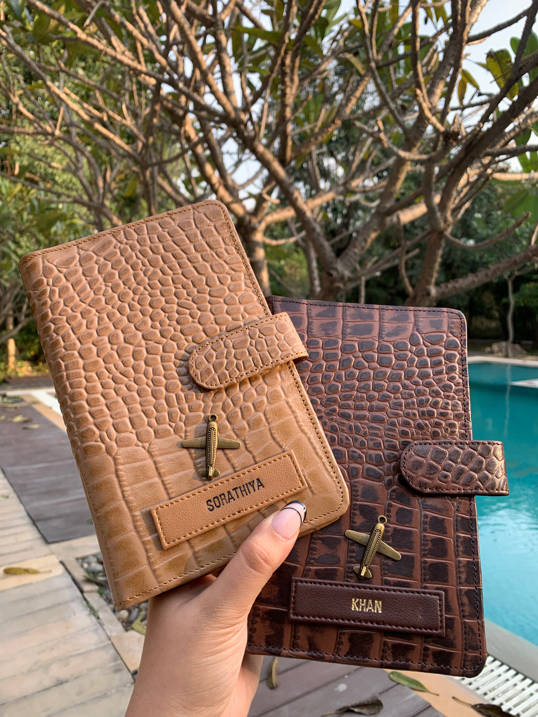 Couple Genuine Leather Travel Organizer