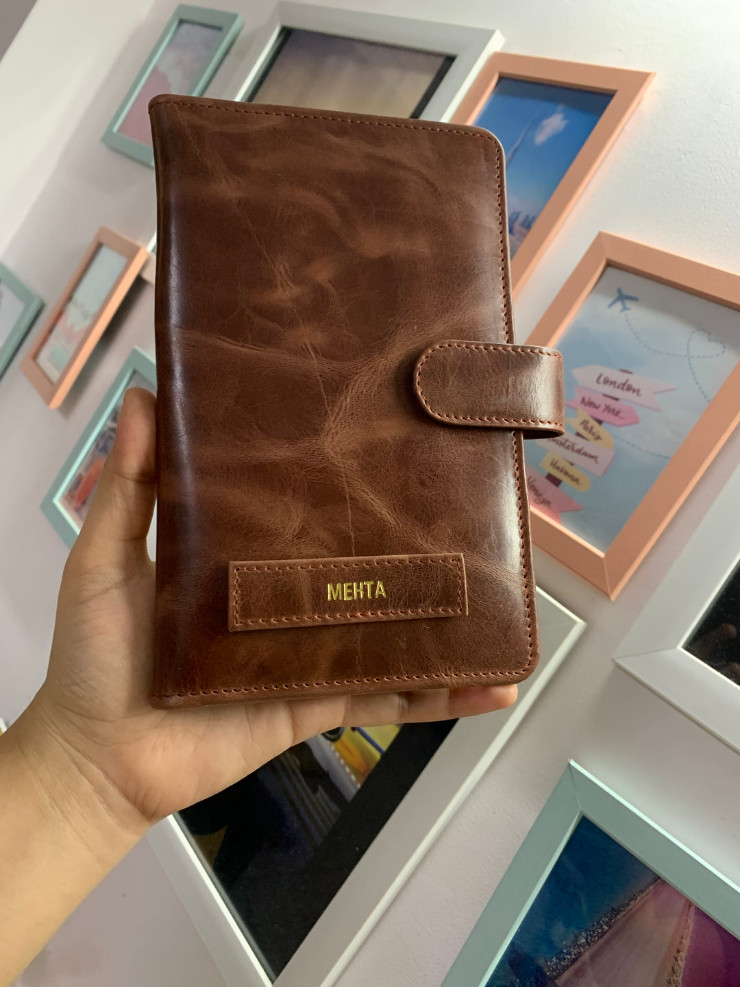 Mocha Vintage &amp; Almond Vintage Couple Travel Organizers
