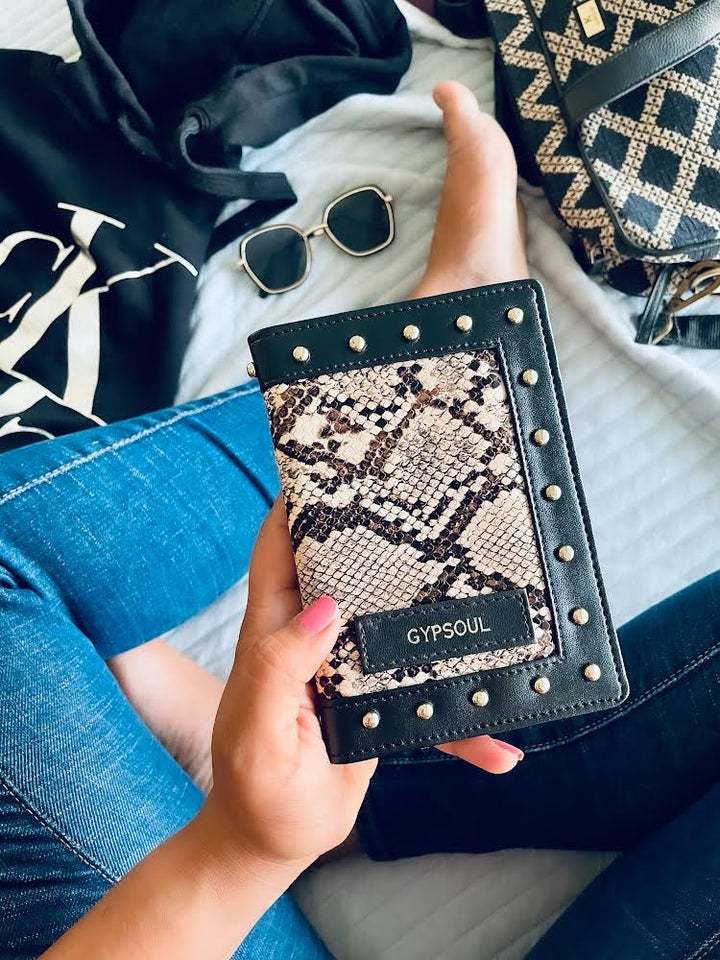 Brown &amp; Biege Animal Print Passport Cover