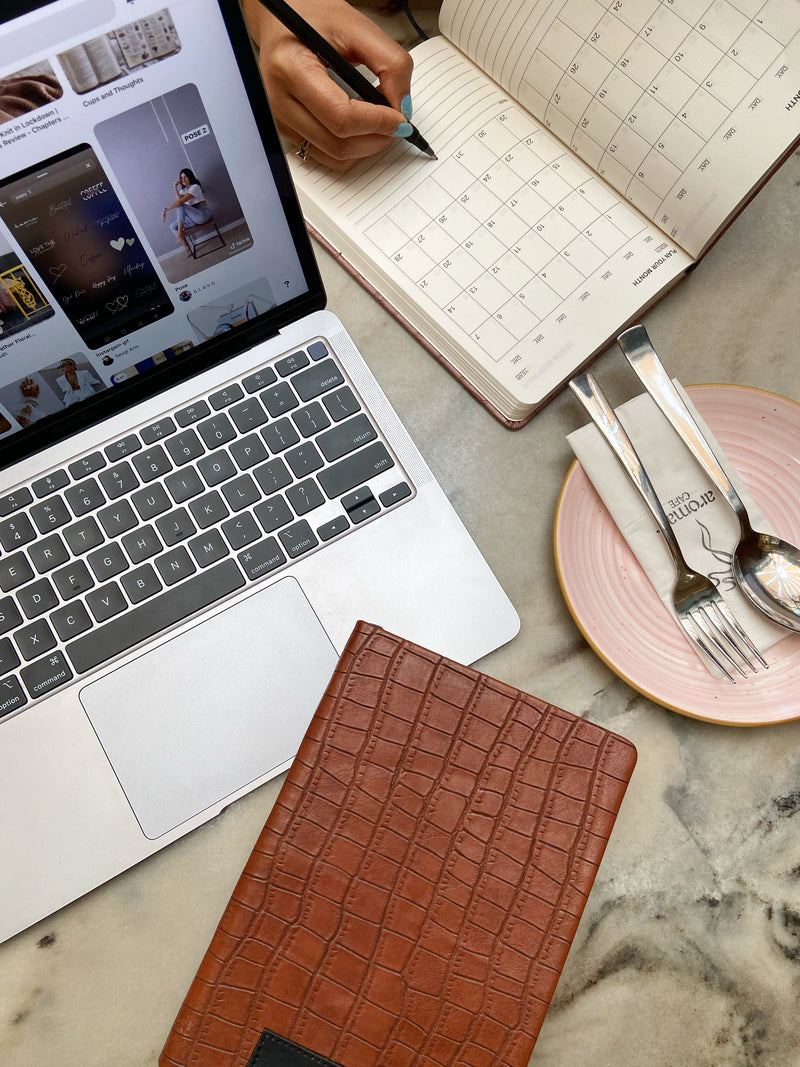Customised Diary Brown Croco Texture
