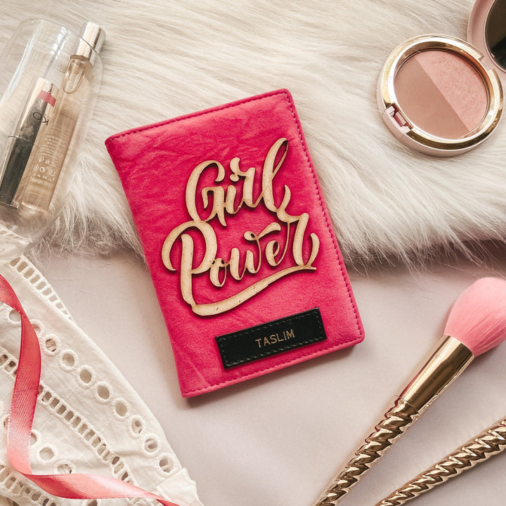Personalised Passport Cover - Pink Velvet by TPC Gifts