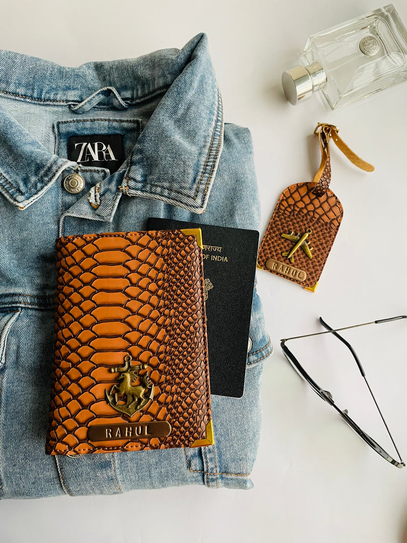 Snake Texture Passport Cover & Luggage Tag