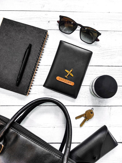 TPC Gifts |  Black passport cover 1