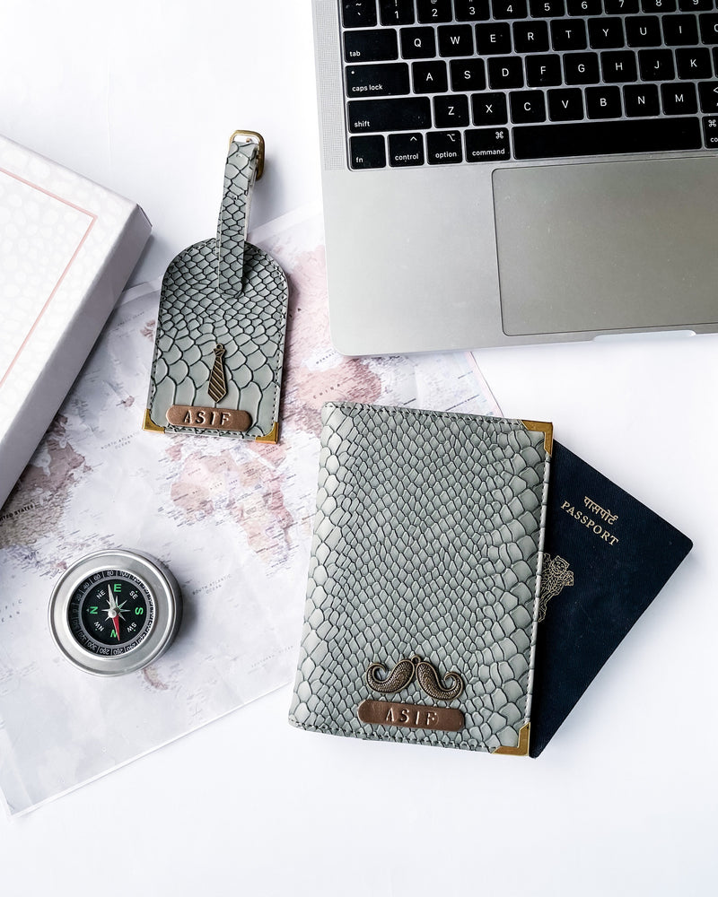 Snake Texture Passport Cover & Luggage Tag