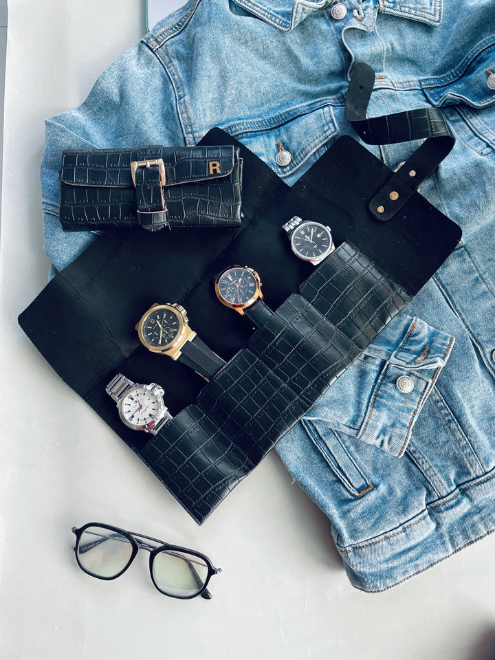 Travel Watch Organizer Roll For Travel &amp; Storage