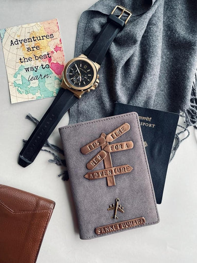 Personalised Passport Cover - Velvet Texture - TPC Gifts