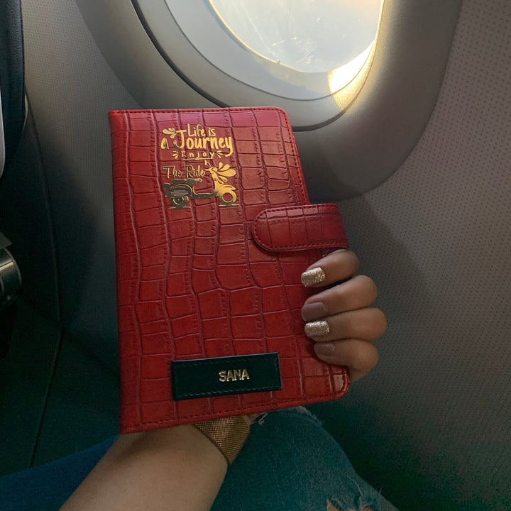 Red croco passport cover by TPC Gifts