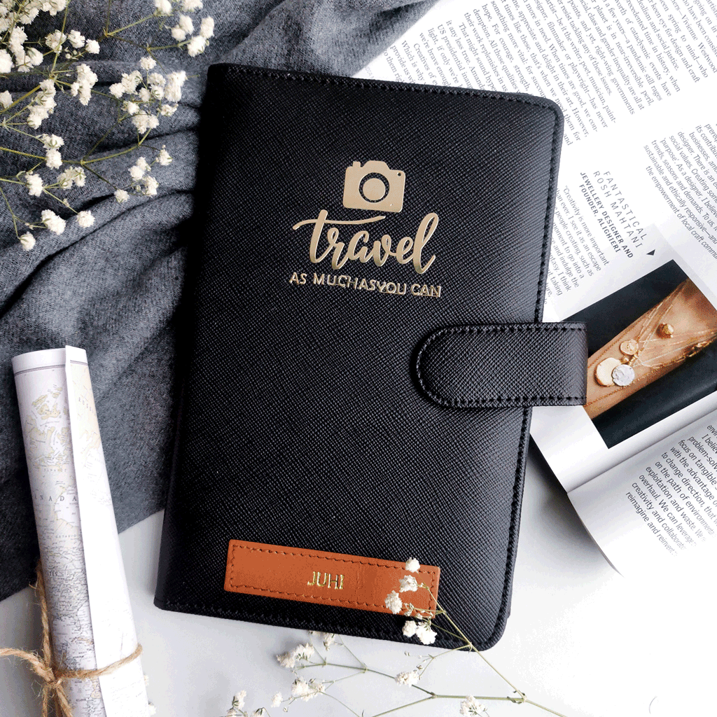 Travel as much as you can Jet Black travel organiser by TPC Gifts